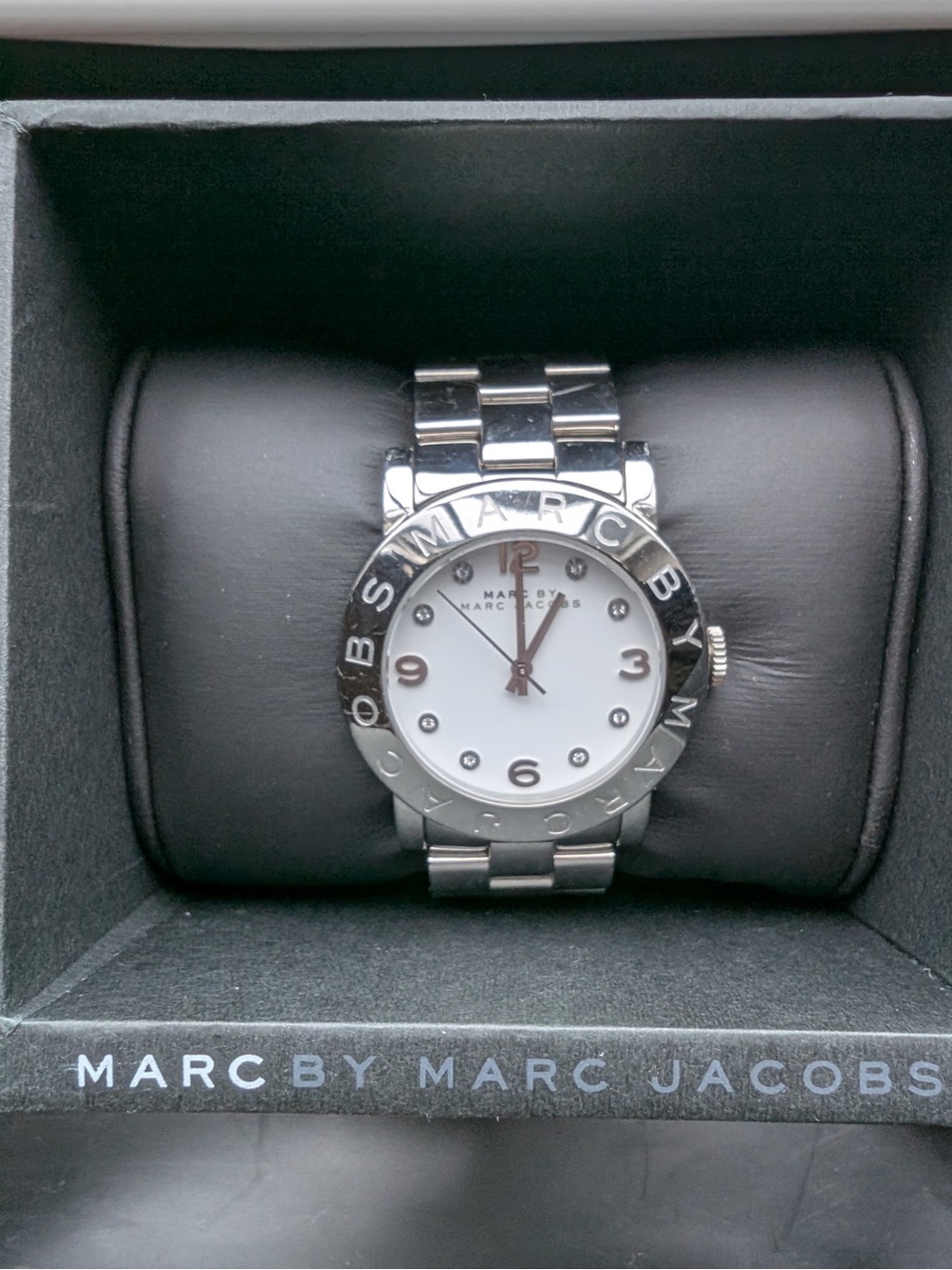 Marc by Marc Jacobs Silver Stainless Steel Woman’s Watch with White Dial